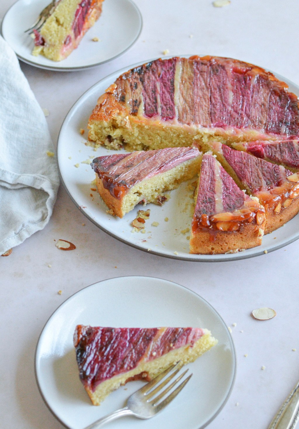 Rhubarb & Strawberry Upside-Down&nbsp;Cake