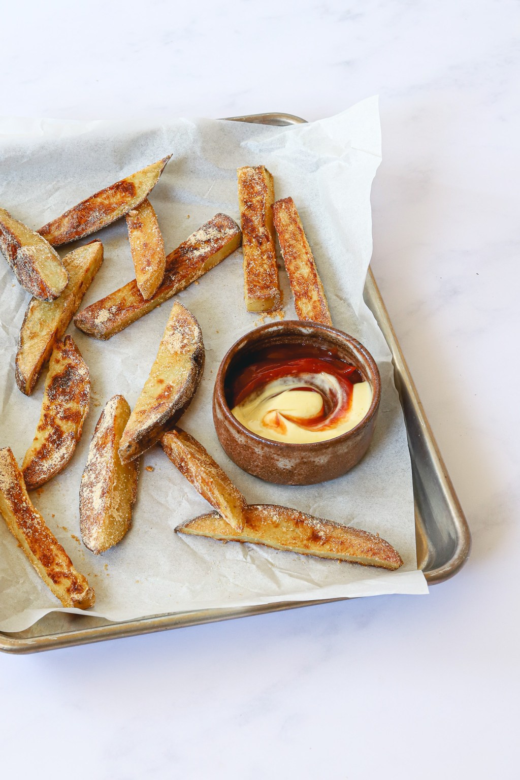 Baked Potato Wedges with Savory&nbsp;Dust