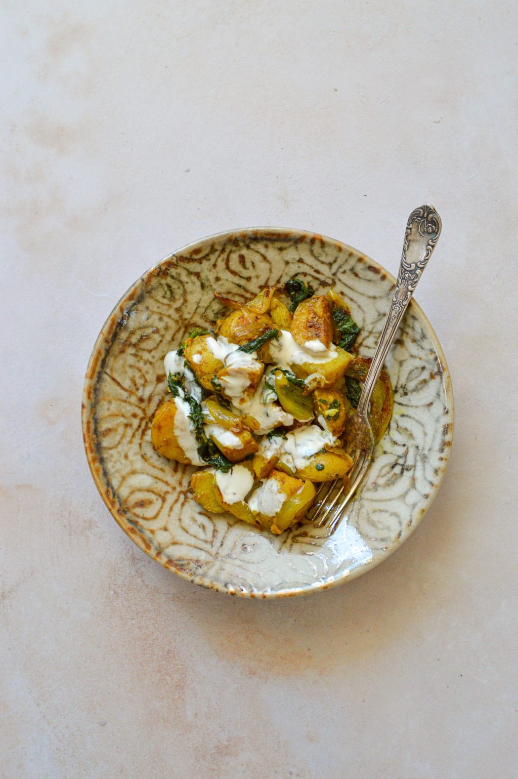 Spicy Potatoes with&nbsp;Spinach