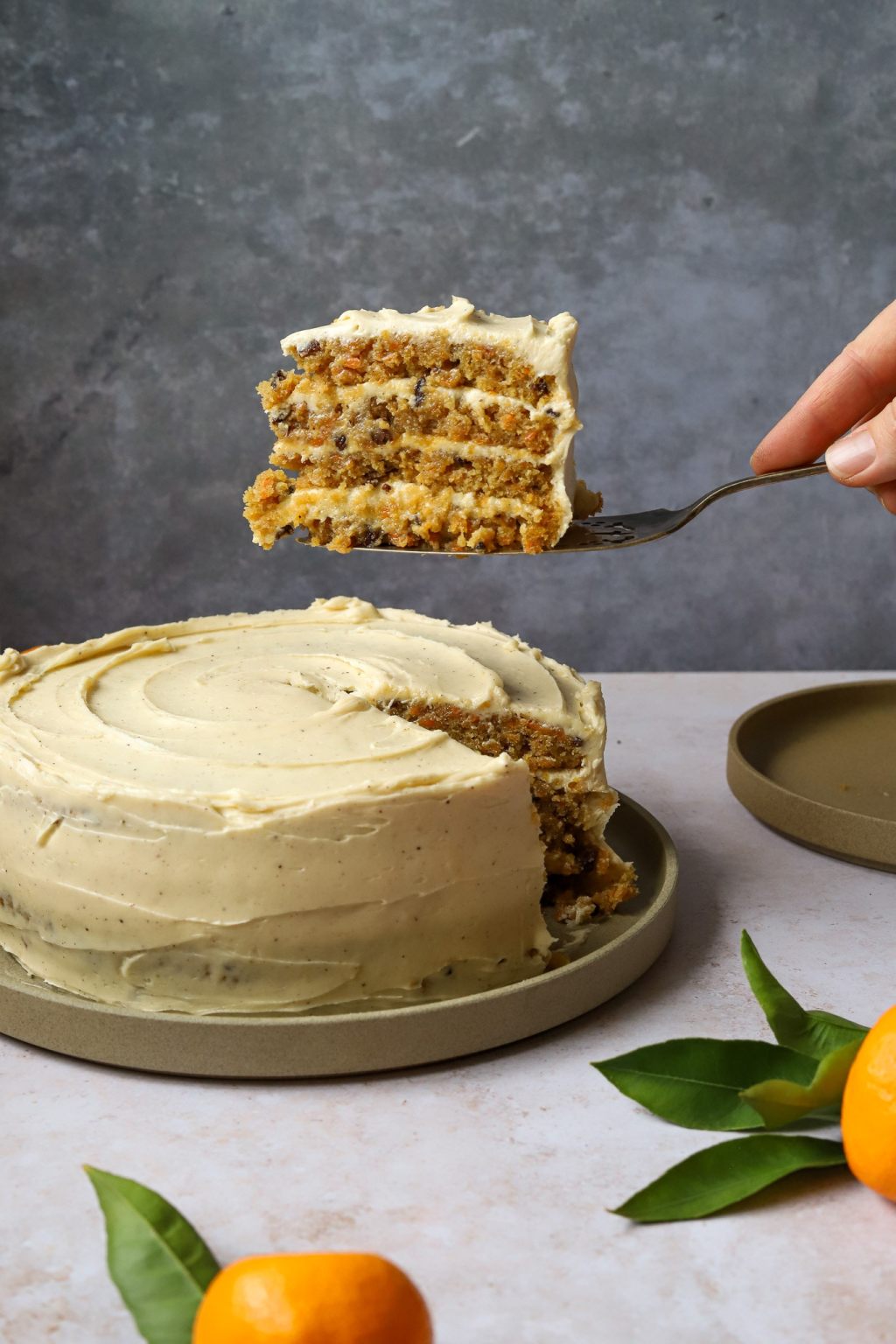 Carrot Cake with Cacao Nibs, Orange, & Brown Butter Cream Cheese&nbsp;Frosting