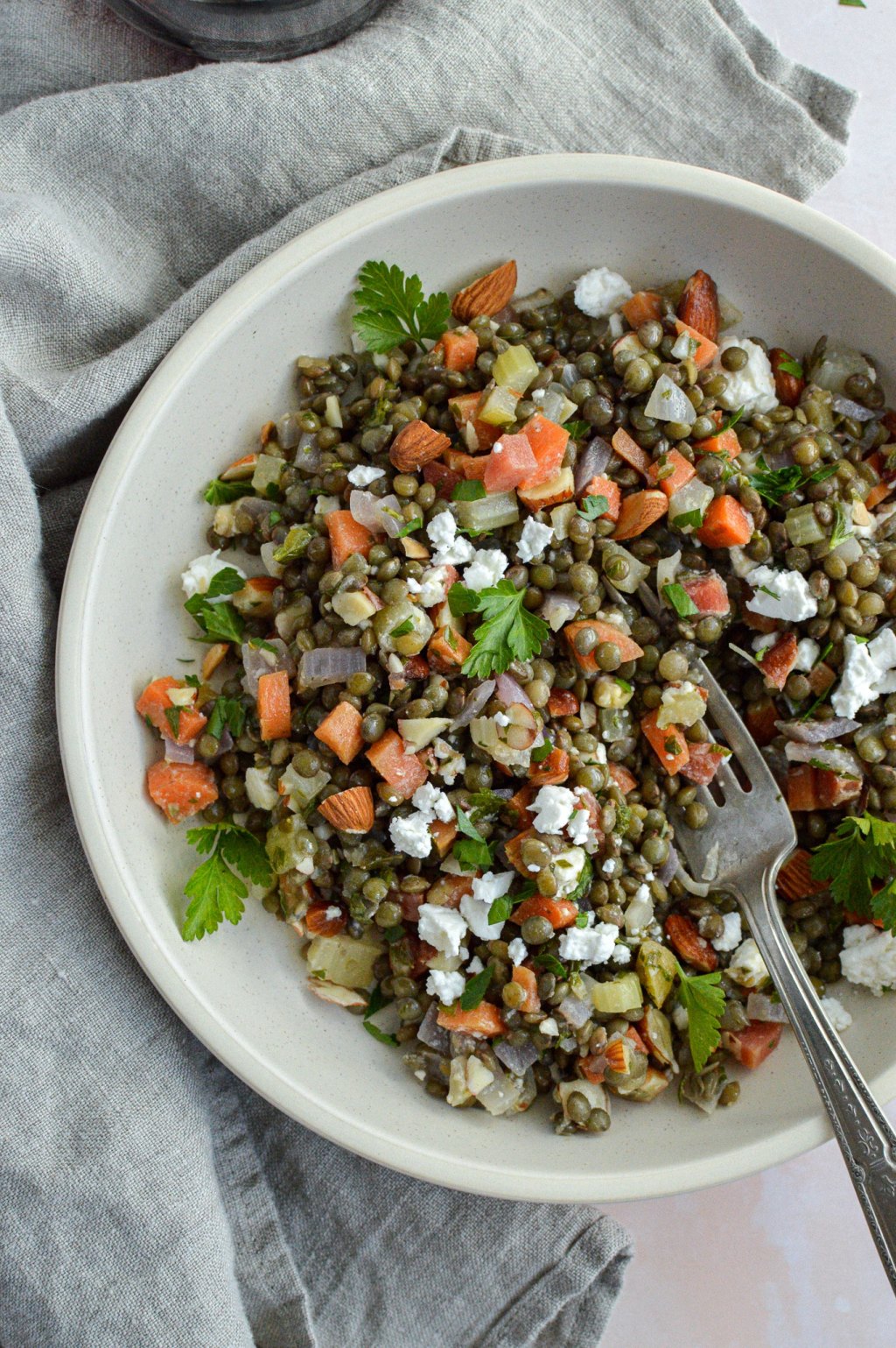 Warm Lentil Salad with Feta and&nbsp;Almonds