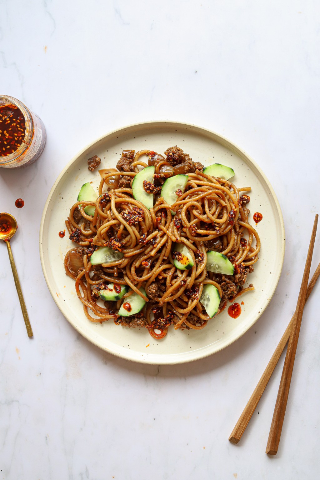 Miso Pork Noodles with Chili&nbsp;Crunch