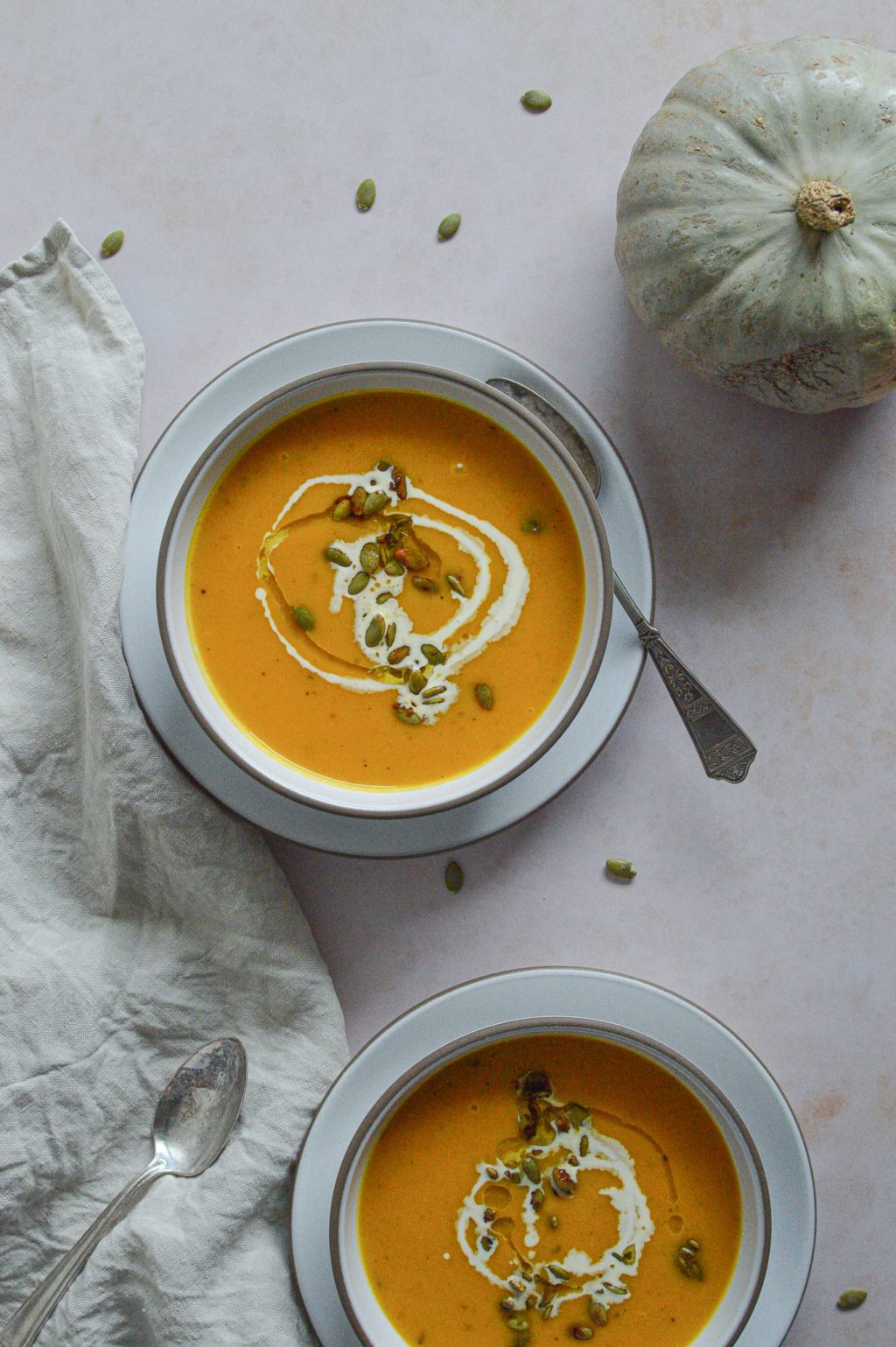 Winter Squash Soup with Candied Pumpkin&nbsp;Seeds