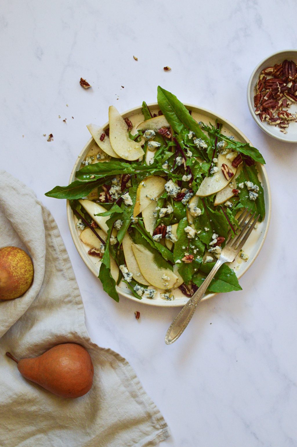 Dandelion Greens with Pear & Blue&nbsp;Cheese