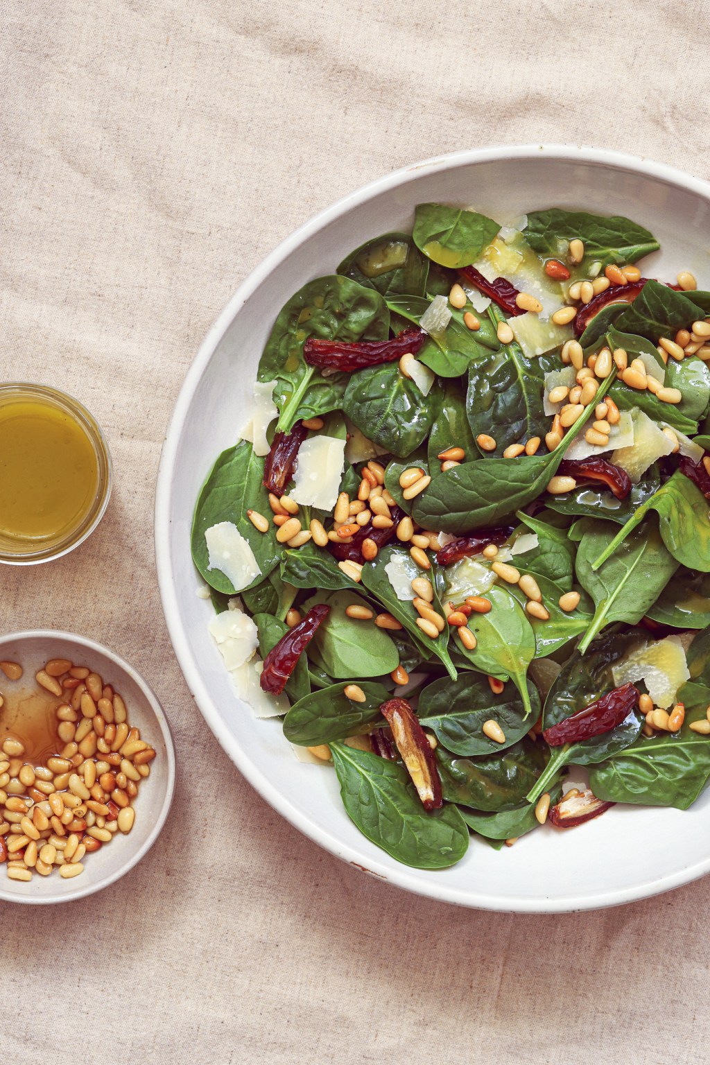 Spinach with Dates & Pine&nbsp;Nuts