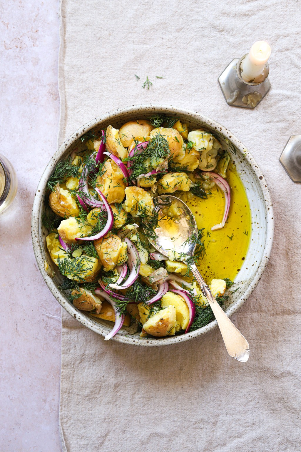 Salty Potatoes with Olive Oil & Lots of&nbsp;Dill